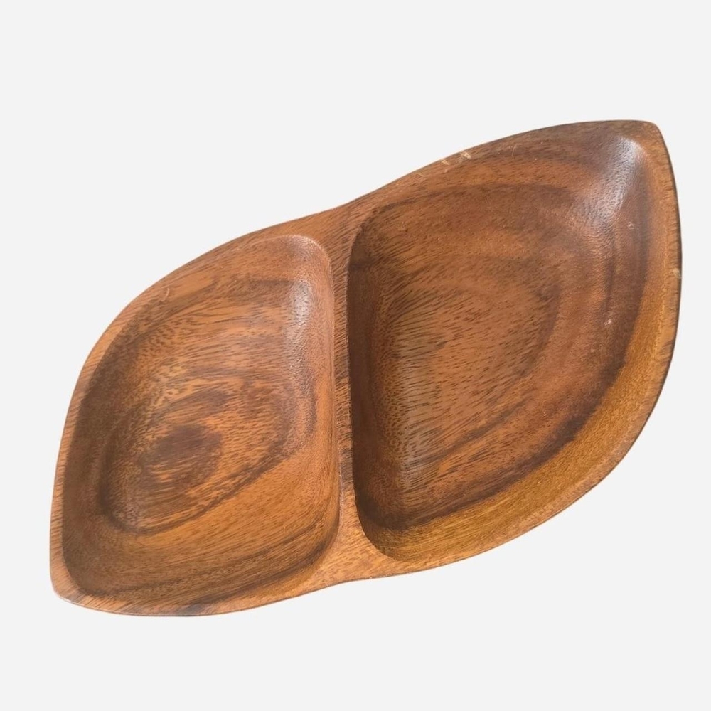 Wooden Leaf-Shaped Serving Tray